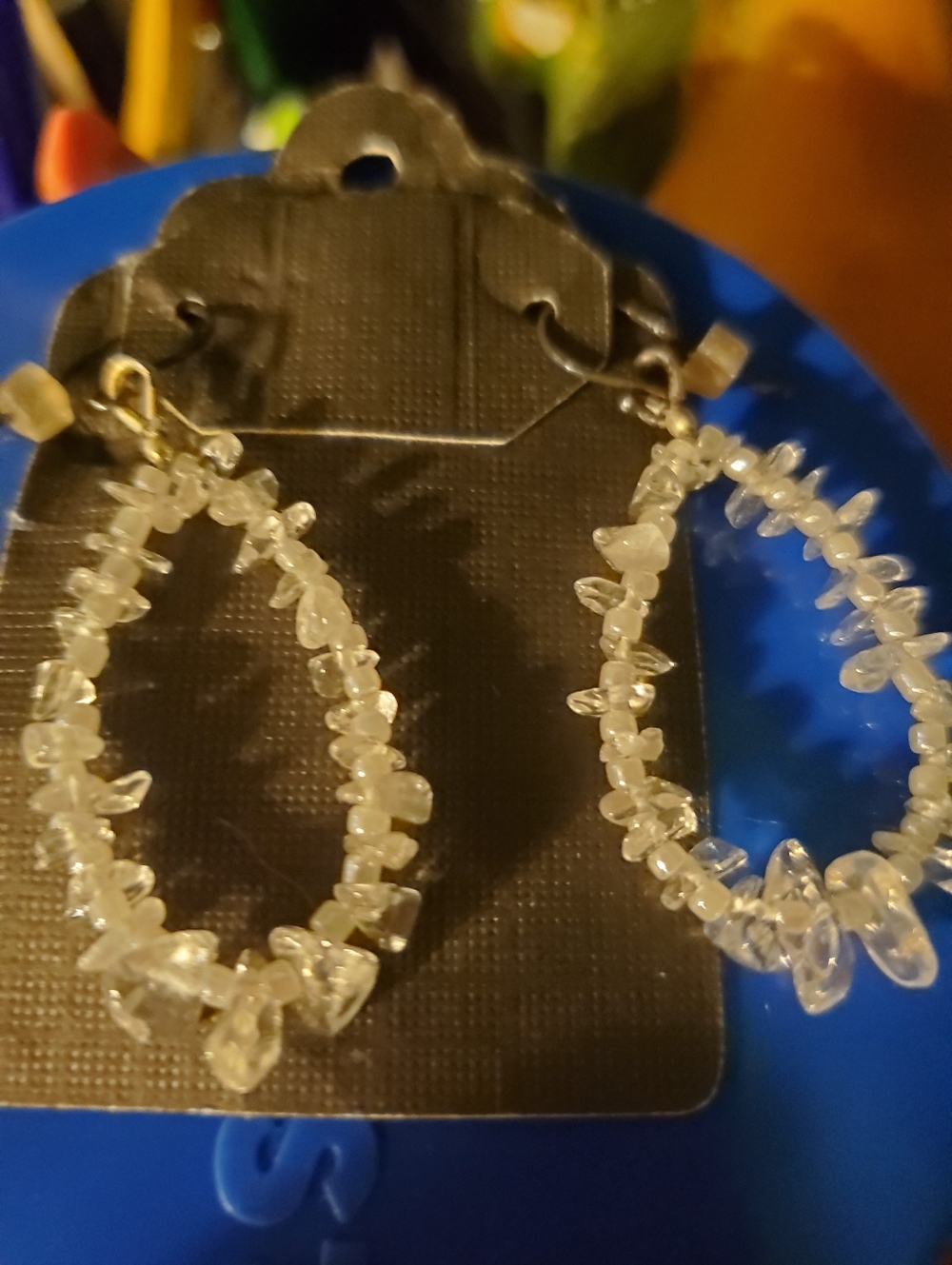 Handcrafted Clear Crystal Hoop Earrings – Elegant Women's Jewelry
